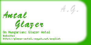 antal glazer business card